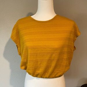 Madewell Short Sleeve Pointelle Knit Crop Top